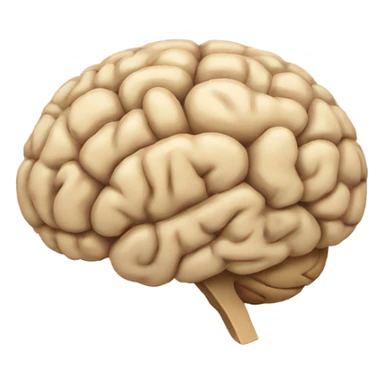 Beige brain  sticker