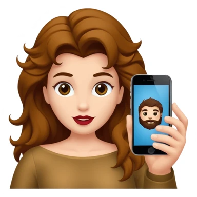 Haz un dos persones una la bella de bella y la bèstia y la otra uo con el pelo rizado largo haciendose un selfie sticker