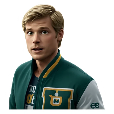 blonde boy in sportswear sticker