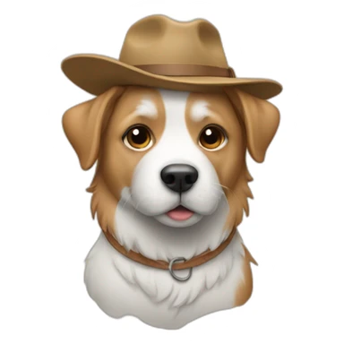 dog with wif hat sticker