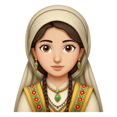 Kurdish girl with traditional clothes sticker