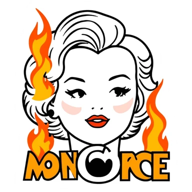 Put MONROE letters on fire sticker