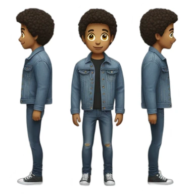 cool boy in denim jacket sticker
