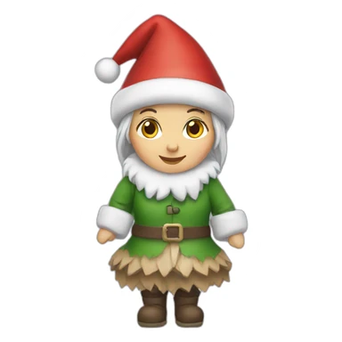 female christmasgnome sticker
