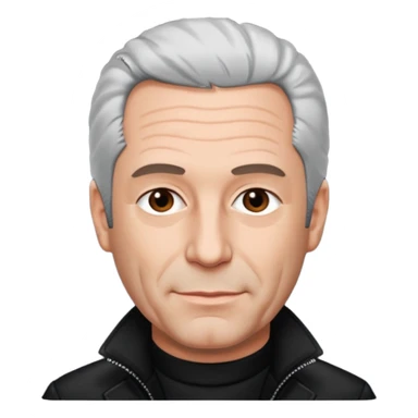 Jeffery Epstein with jacket sticker