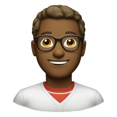 Nerd smile in glasses  sticker