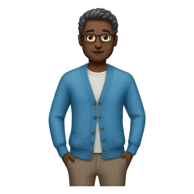 Blue cardigan sticker