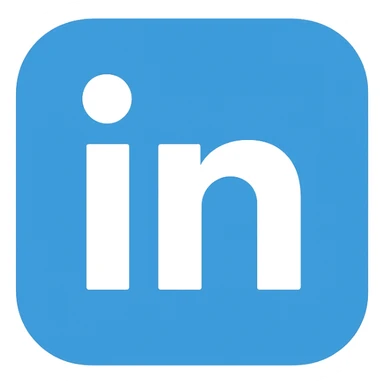 LinkedIn logo in official blue color, clean and modern, suitable for an app icon sticker