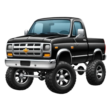 Squatted truck sticker