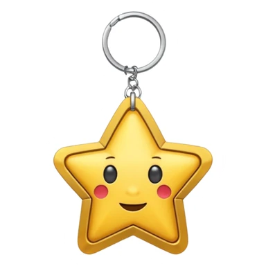 star shaped keychain sticker
