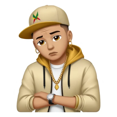 Sad and Stressed Reggaeton Music Singer sticker