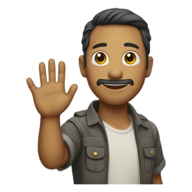 forg raise his hand sticker