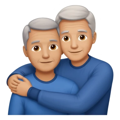 father-in-law and son-in-law hugging sticker