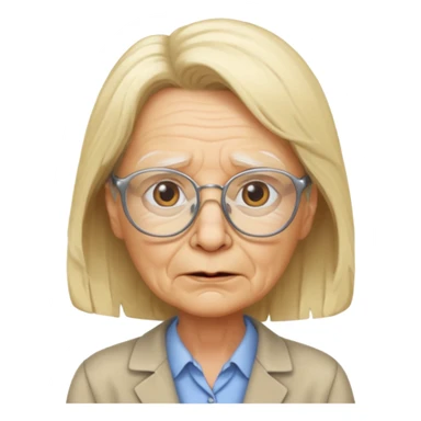 scary old blond math teacher sticker