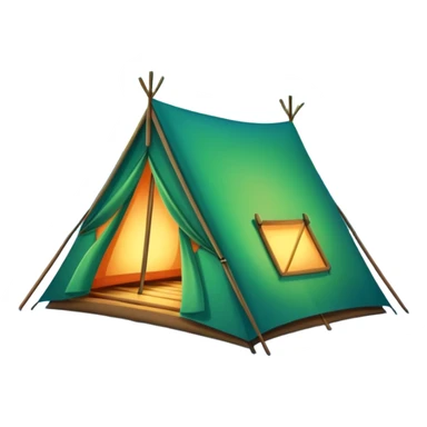 tent under northern lights sticker