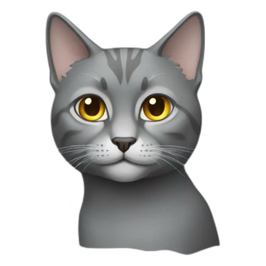 GREY RUSSIAN CAT sticker