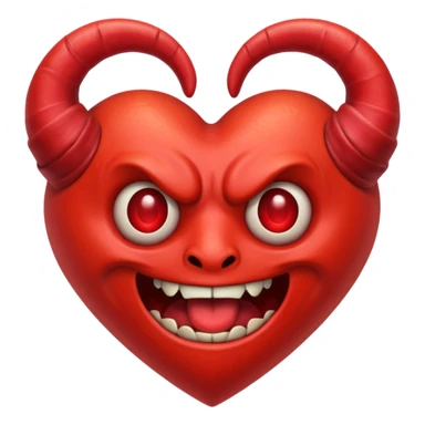 red demon heart sticker