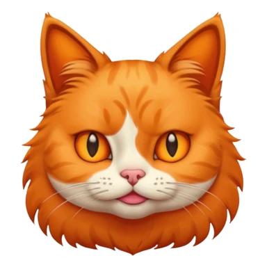 Cat with squinting eyes and pursed lips sticker