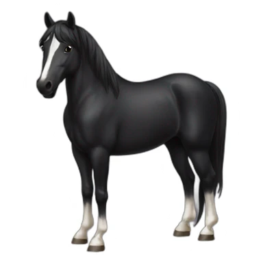 Horses black sticker