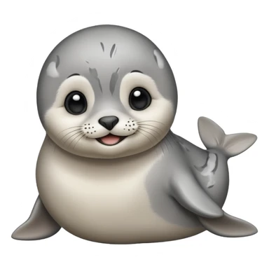 Cute smiling baby seal sticker