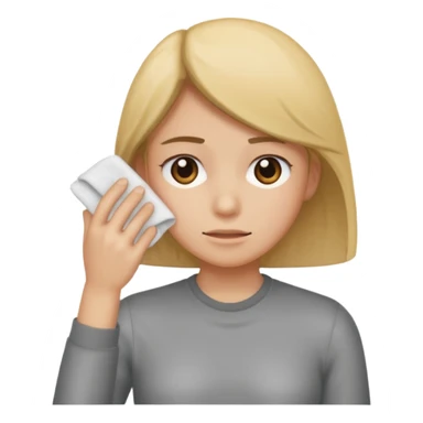 Wiping off sweat sticker