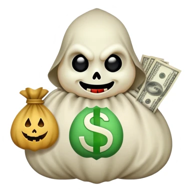 Ghoul with money bags  sticker