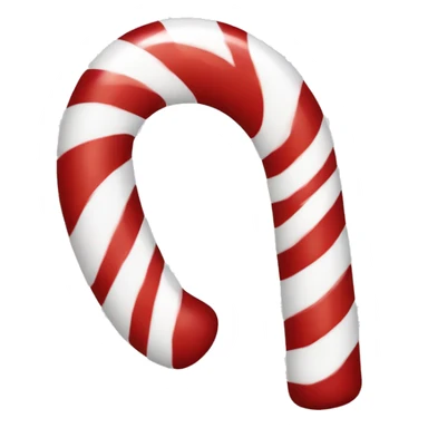 A red and white candy cane 7.5 in  sticker