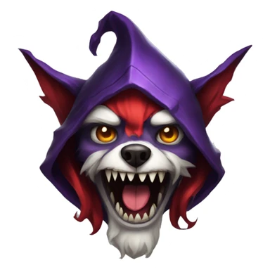 shaco from league of legends dog sticker