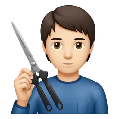 cutting a strip of 35mm film with scissors sticker