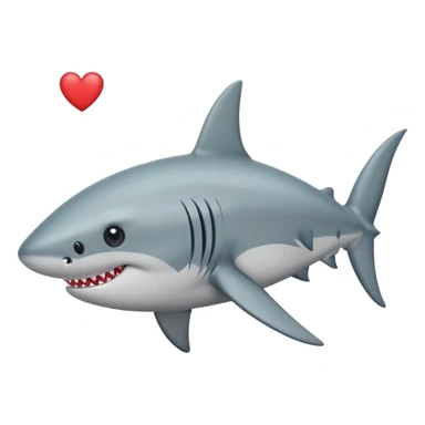 Tiburón con ojos de corazon sticker