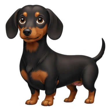 dachsund black sticker
