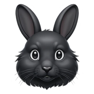 Black lionhead rabbit all black sticker