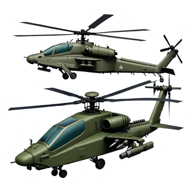 AH-64E Apache - Boeing (Model Year: 2021) (Iconic army green) sticker
