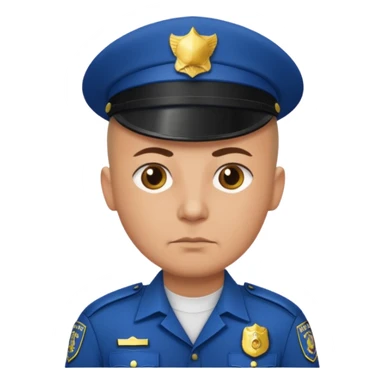 bald police with no hat sticker