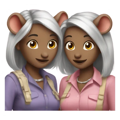 two rat girlfriends sticker