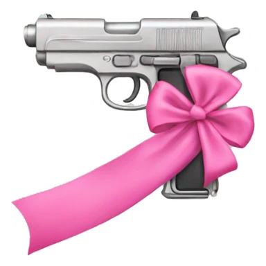 pink pistol with a pink ribbon sticker