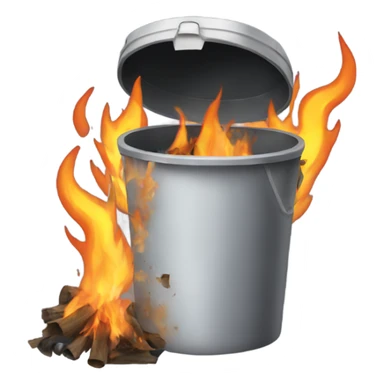 Burning trash sticker
