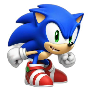 Sonic the hedgehog TITLE SCREEN sticker