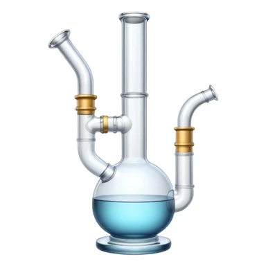 classic transparent glass water pipe bong sticker