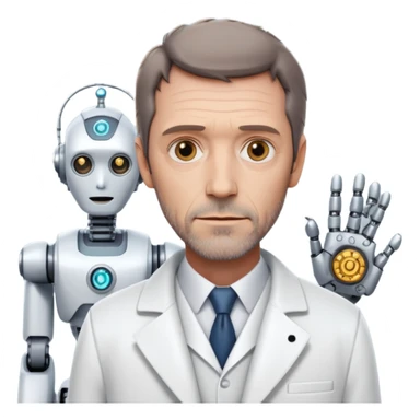 dr house with robot sticker