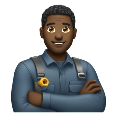 Black guy mechanic sticker
