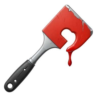 Bloody thumb with chisel sticker