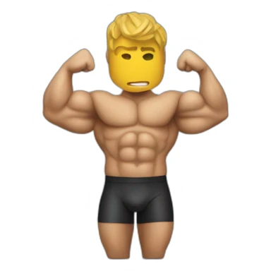 Latex bodybuilder sticker