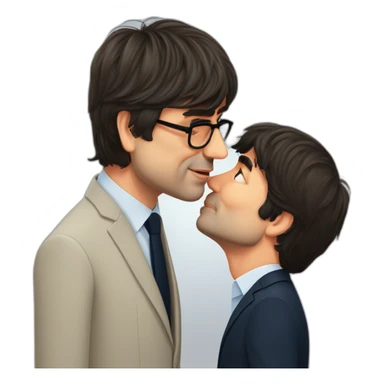 Carles Puigdemont kissing Pedro Sánchez sticker