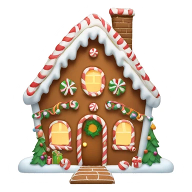 cozy gingerbread house Christmas  sticker
