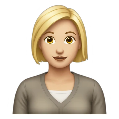 introduction white woman sticker