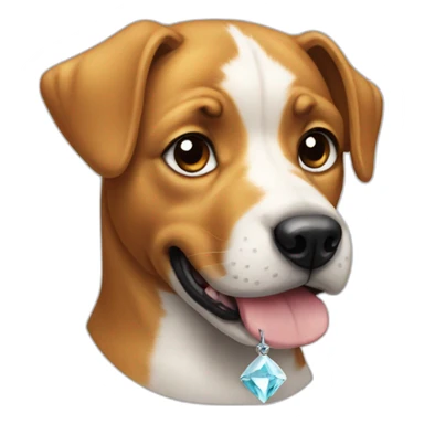 dog with diamonds sticker