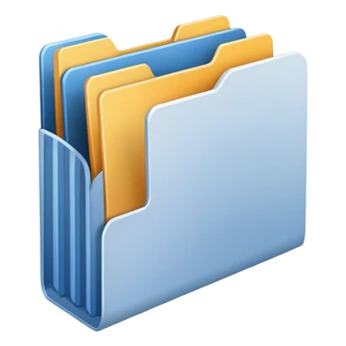 Desktop application folder structure with nested folders and files sticker