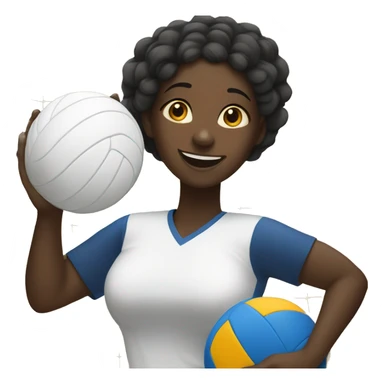 black girl playing volleyboll sticker