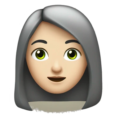 Europäische Frau mit schwarzen Haaren und grünen Augen sticker